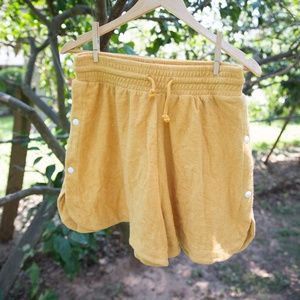 Baserange - Towel Terry Shorts in Mustard